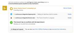 Pull request before checks complete