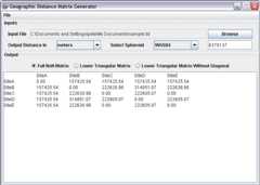 GDMG Interface showing results