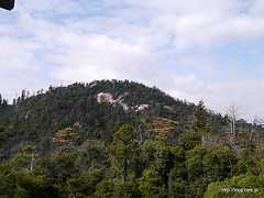 ロープウェー獅子岩駅からみた山頂方面 - 弥山登山道（大聖院コース）