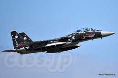 F-15DJ（92-8096 AGR 黒）離陸 - AGR の機動飛行と F-15 の大編隊（令和元年航空祭 in KOMATSU）