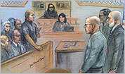 Scenes from the trial