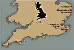Map of David Copperfield locations