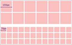 6カラムと12カラムのグリッドのキャプチャ