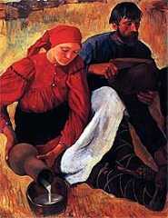 Зинаида Серебрякова. Крестьяне. Обед. Serebriakova, Zinaida Evgenievna: Peasants (1914)