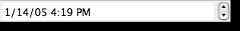 Screenshot of a Macintosh style date time editing widget