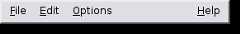 A menu bar shown in the