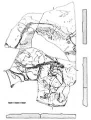 engraved sandstone plaquette