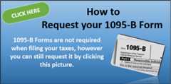 Graphic for how to request a 1095-B Tax Form