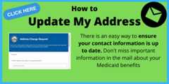 Graphic for the update your address website for Nevada Medicaid