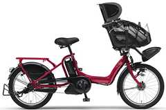 YAMAHA(ヤマハ) PAS Kiss mini XL チャイルドシート付き電動自転車 20インチ 2015年モデル [12.8Ahリチウムイオン電池、トリプルセンサーシステム、急速充電器付] アビスレッド PM20KXL