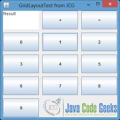 Java GridLayout - GridLayoutTest1