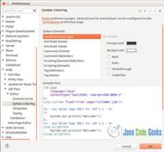 JSP Editor - Syntax Color
