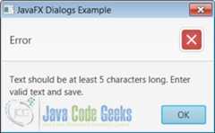 Figure 3: Error Alert Dialog