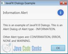Figure 2: Information Alert Dialog