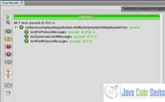 Figure 3.0 JUnit Test case result in NetBeans