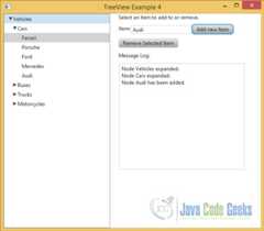 Added new Item Audi to the tree