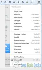 Open Selenium IDE plugins