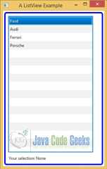 A JavaFX ListView Example