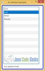 A JavaFX ListView Example