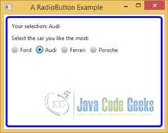 A JavaFX RadioButton Example