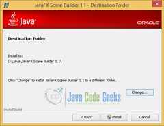 Verify the Destination Folder of the JavaFX Scene Builder