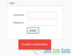 03 Login Form Failed Login