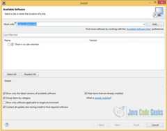 The Install new Software Dialog