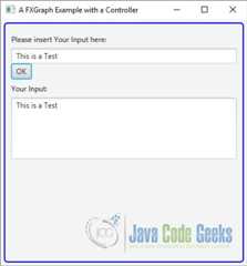 The GUI of the FXGraph Example after pressing the OK Button