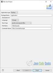 Creation of a FXGraph Project with a VBox as Root-Type