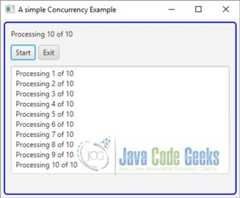 A simple JavaFX Concurrency Example