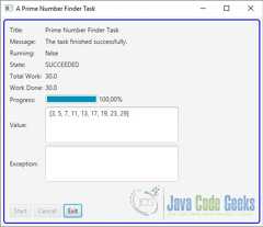 The output of the Program after finishing the Task