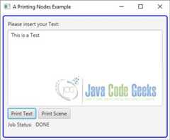 Printing a Node or Text with the JavaFX Print API