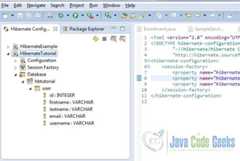 hbtutorial database and tables