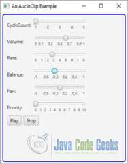 A simple JavaFX AudioClip Example