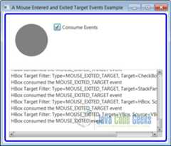 A JavaFX Mouse Entered and Exited Target Events Example