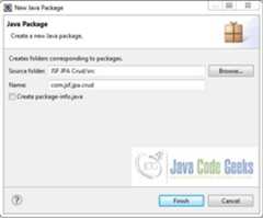 Fig. 17: Java Package Name (com.jsf.jpa.crud)