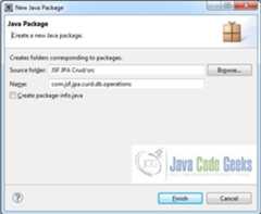 Fig. 18: Java Package Name (com.jsf.jpa.crud.db.operations)