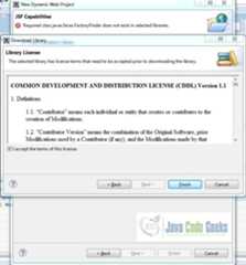 Fig. 8: JSF Capabilities License Window