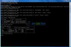 Fig. 7: Database and Table Creation