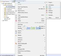 Fig. 9: Java Class Creation