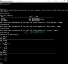 Fig. 10: Table Creation