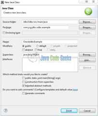 Fig. 14: Java Class (OracleJdbcExample.java)