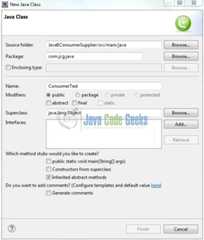 Fig. 8: Java Class (ConsumerTest.java)