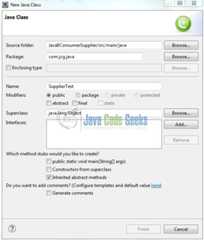 Fig. 9: Java Class (SupplierTest.java)