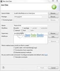 Fig. 8: Java Class (ReduceTest.java)