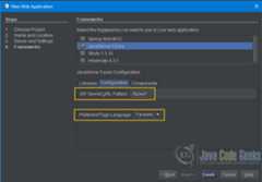 JSF Application NetBeans - Frameworks - Configuration