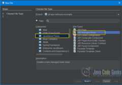 JSF Application NetBeans - Choose File Type