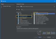 JSF Application NetBeans - Choose File Type