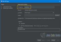 JSF Application NetBeans - Name and Location