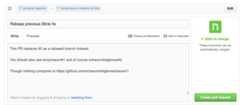 Cross references in a Pull Request